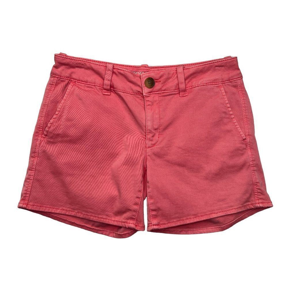 American Eagle Women's Pink Super Stretch Midi Shorts